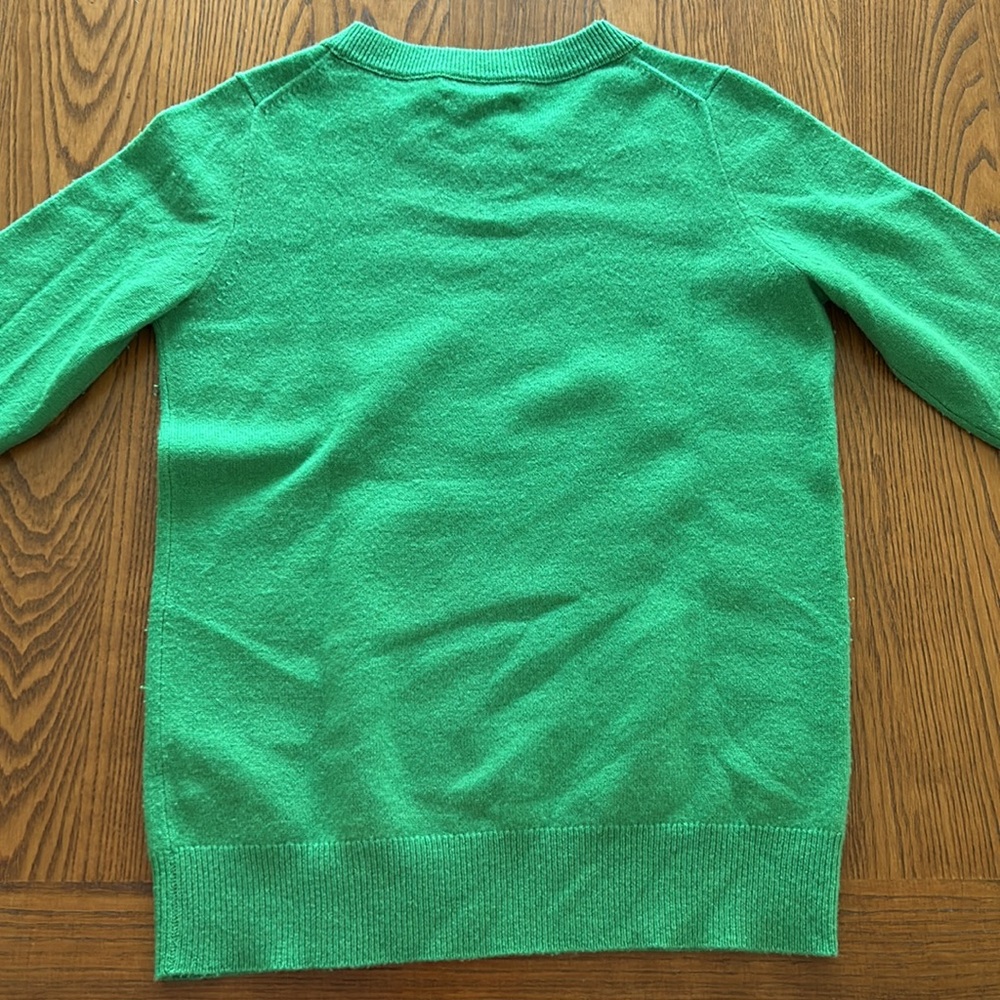 J Crew Italian Cashmere Green Sweater size XS. - Picture 10 of 13